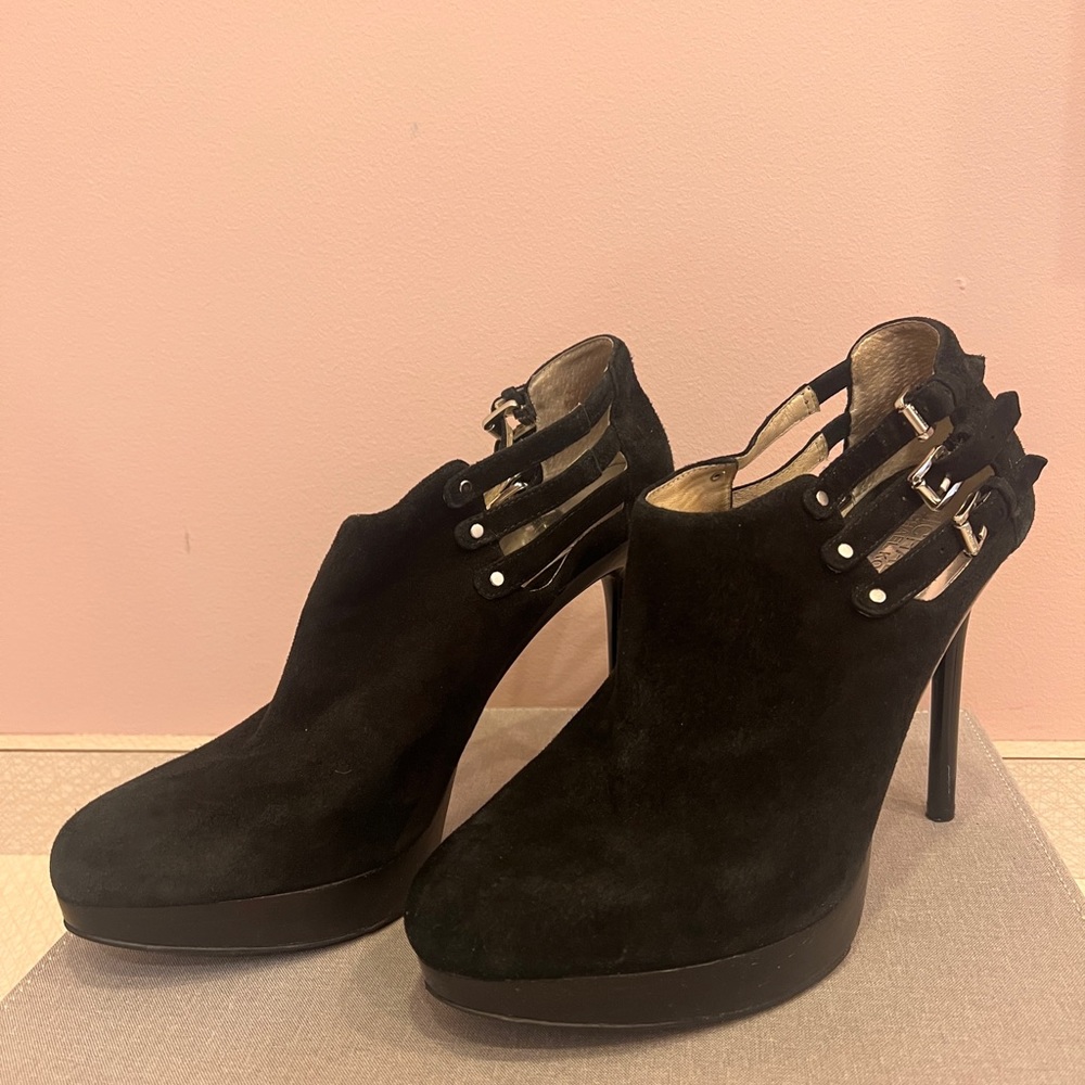 Michael Michael Kors suede platform booties